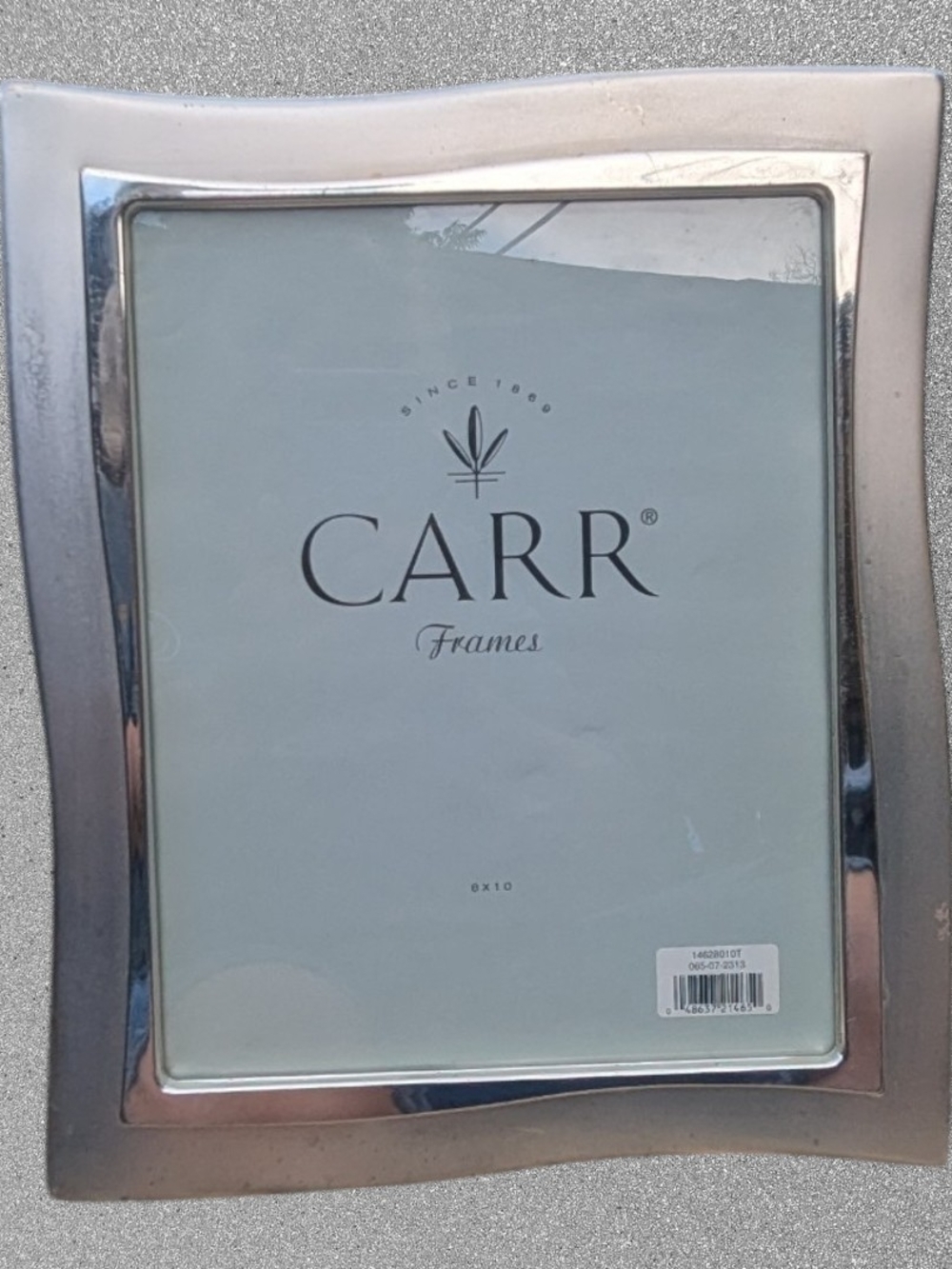 CARR Silver Curved Metal Photo Frame